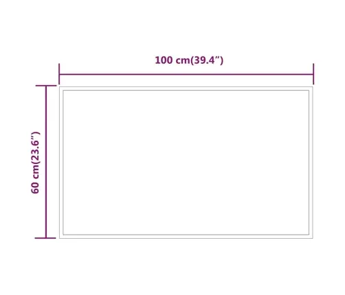 Vannasistabas Spogulis Ar Led, 100X60 Cm Vidaxl