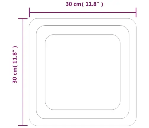 Vannasistabas Spogulis Ar Led, 30X30 Cm Vidaxl