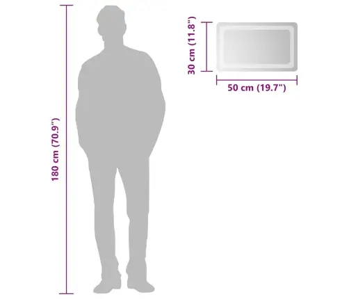 Led-Vannitoapeegel, 50X30 Cm Led-Vannitoapeegel, 50X30 Cm