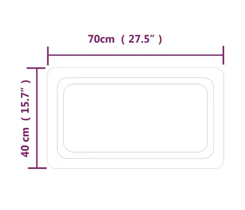Vannasistabas Spogulis Ar Led, 70X40 Cm Vidaxl