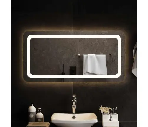 Vannasistabas Spogulis Ar Led, 100X50 Cm Vidaxl