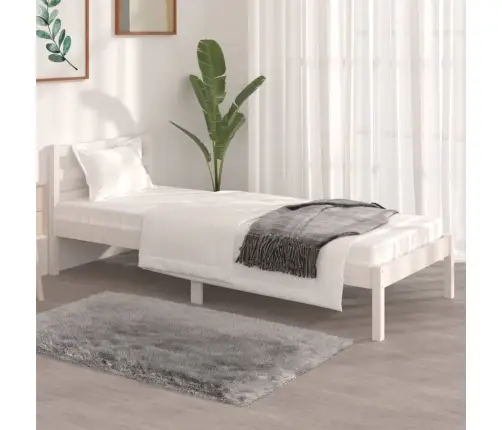 Gultas Rāmis, Priedes Masīvkoks, 75X190 Cm, Balts Vidaxl Gultas Rāmis, Priedes Masīvkoks, 75X190 Cm, Balts Vidaxl