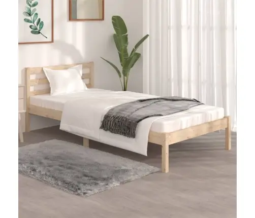 Gultas Rāmis, Masīvkoks, 90X190 Cm, Vienvietīgs Vidaxl