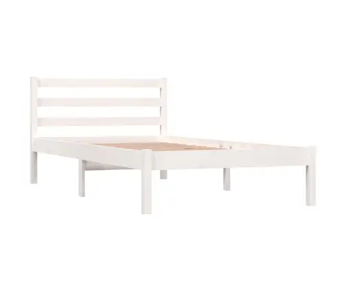 Voodiraam, Täismännipuit, 90 X 190 cm Valge