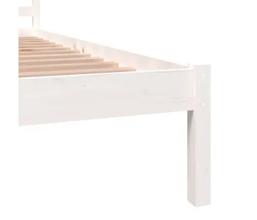 Voodiraam, Täismännipuit, 90 X 190 cm Valge