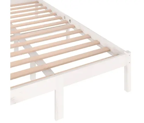 Gultas Rāmis, Priedes Masīvkoks, 120X200 Cm, Balts Vidaxl