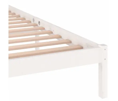 Gultas Rāmis, Priedes Masīvkoks, 140X200 Cm, Balts Vidaxl