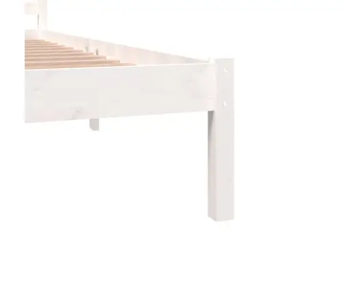 Gultas Rāmis, Priedes Masīvkoks, 180X200 Cm, Balts Vidaxl