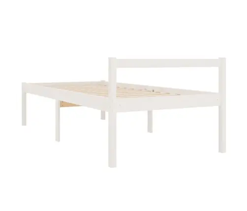 Senioru Gultas Rāmis, Balta, 90X190 Cm, Vienvietīgs, Priede Vidaxl
