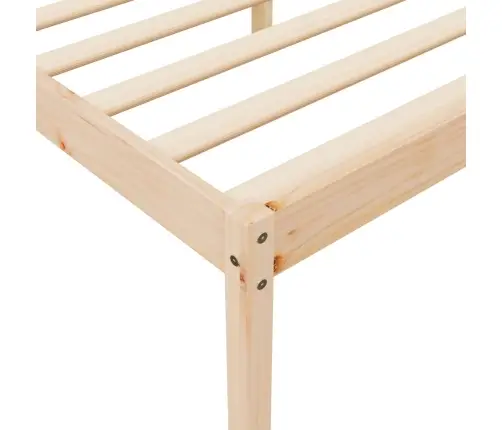 Senioru Gultas Rāmis, 140X190 Cm, Priedes Masīvkoks Vidaxl