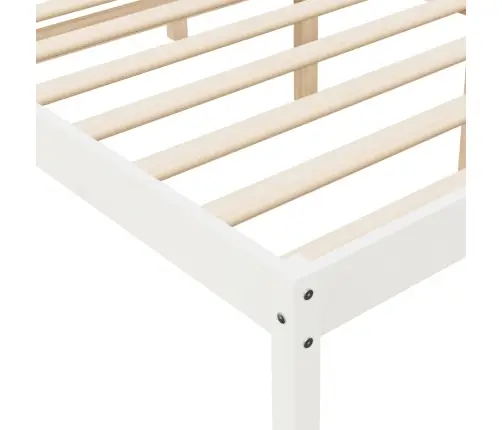 Lova Senjorams, Balta, 120X200cm Pušies Medienos Masyvas