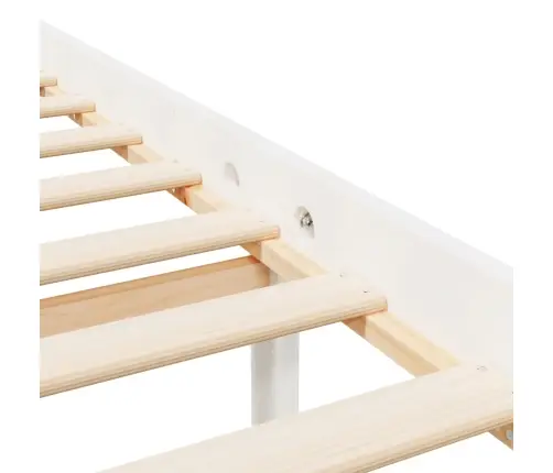 Senioru Gultas Rāmis, Balts, 160X200 Cm, Priedes Masīvkoks Vidaxl