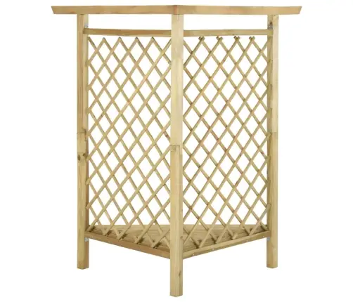 Stūra Pergola Ar Soliņu, 166X81X174 Cm, Impregnēts Priedes Koks   Vidaxl