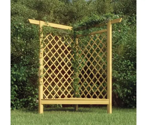 Stūra Pergola Ar Soliņu, 166X81X174 Cm, Impregnēts Priedes Koks   Vidaxl