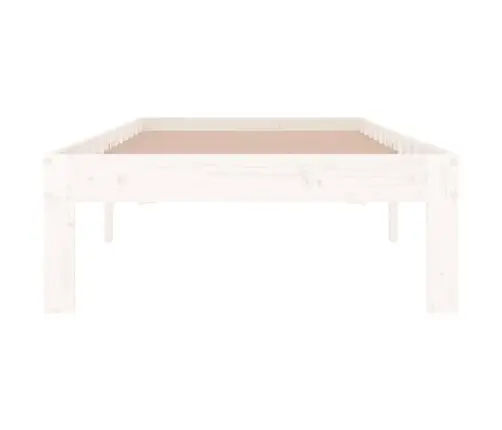 Lovos Rėmas, Baltas, 75X190cm Medienos Masyvas, Vienvietis