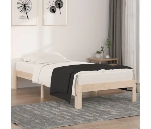 Gultas Rāmis, Masīvkoks, 90X190 Cm, Vienvietīgs Vidaxl
