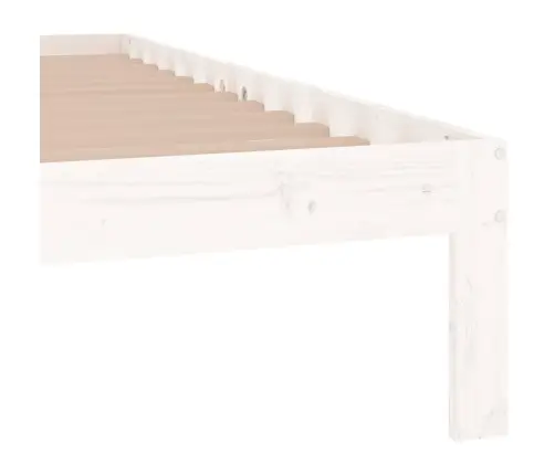 Gultas Rāmis, Balts, Masīvkoks, 135X190 Cm, Divvietīgs Vidaxl
