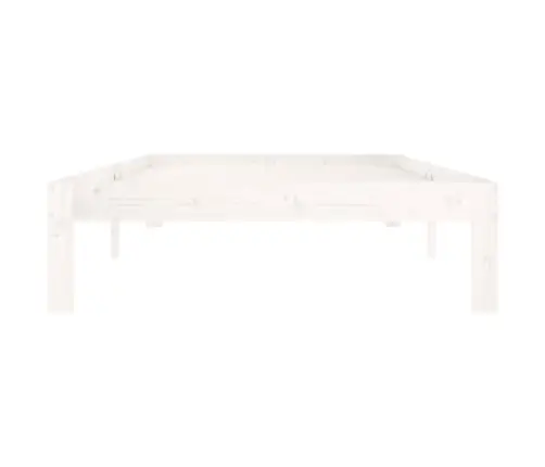 Gultas Rāmis, Balts, Priedes Masīvkoks, 100X200 Cm Vidaxl