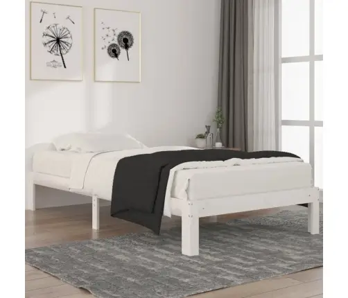 Gultas Rāmis, Balts, Priedes Masīvkoks, 100X200 Cm Vidaxl