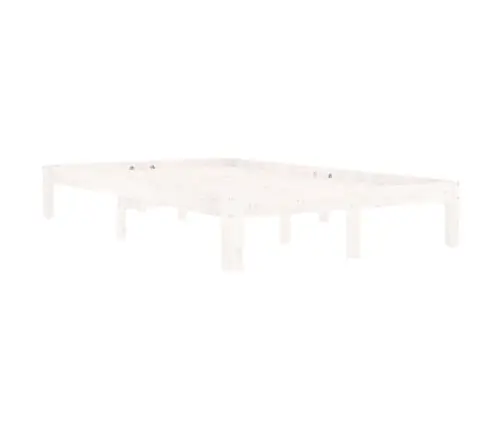 Gultas Rāmis, Balts, Priedes Masīvkoks, 120X200 Cm Vidaxl