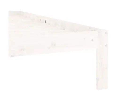 Gultas Rāmis, Balts, Priedes Masīvkoks, 120X200 Cm Vidaxl