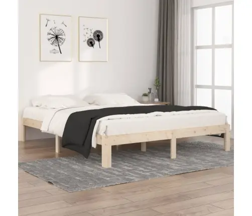 Gultas Rāmis, Priedes Masīvkoks, 160X200 Cm Vidaxl