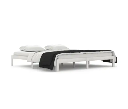 Voodiraam, Valge Täismännipuit, 200 X 200 Cm