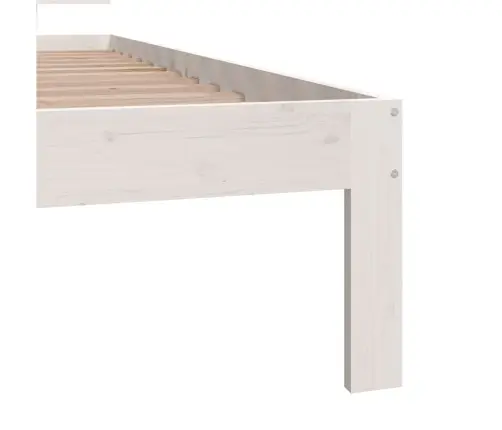 Voodiraam, Valge, Männipuit, 90 X 200 Cm