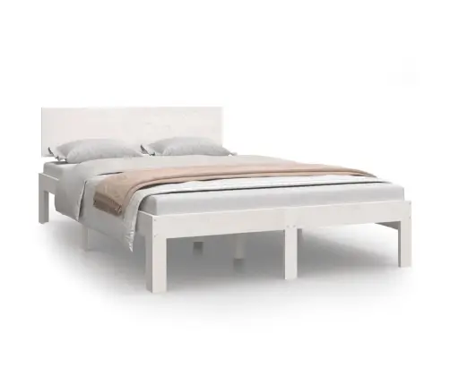 Gultas Rāmis, Balts, Priedes Masīvkoks, 120X200 Cm Vidaxl