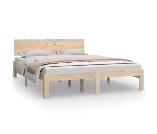 Gultas Rāmis, Priedes Masīvkoks, 140X200 Cm Vidaxl