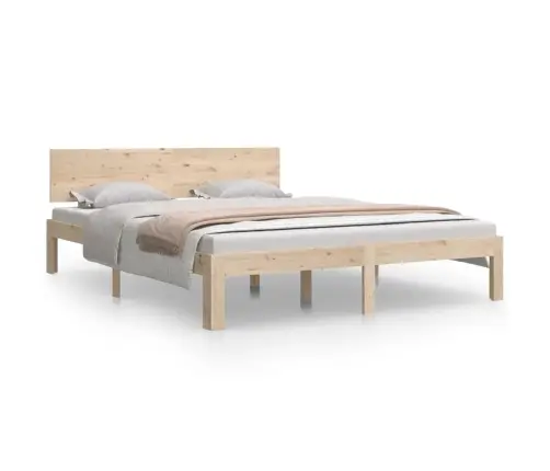 Gultas Rāmis, Masīvkoks, 150X200 Cm, Liels, Divvietīgs Vidaxl