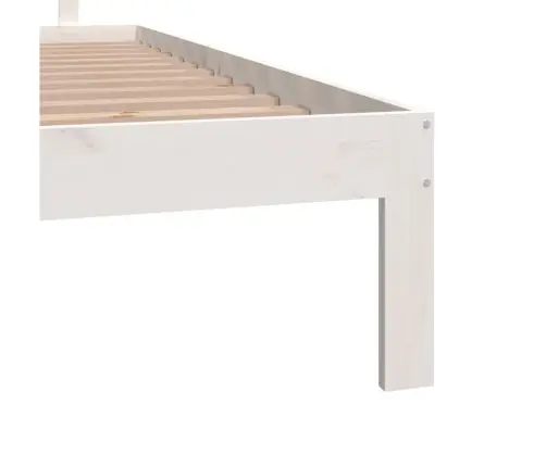 Gultas Rāmis, Balts, Priedes Masīvkoks, 160X200 Cm Vidaxl