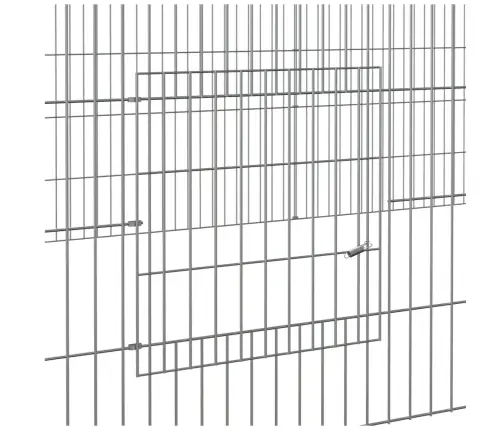 4-Paneļu Trušu Būris, 433X109X54 Cm, Cinkota Dzelzs Vidaxl