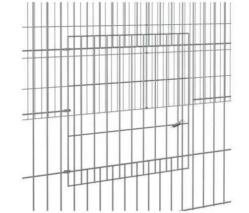 Triušių Narvas, 5 Segmentai, 541X109X54cm Galvanizuota Geležis