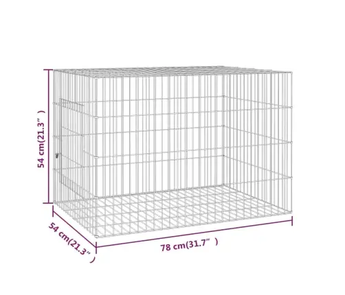 Triušių Narvas, 78X54X54cm Galvanizuota Geležis