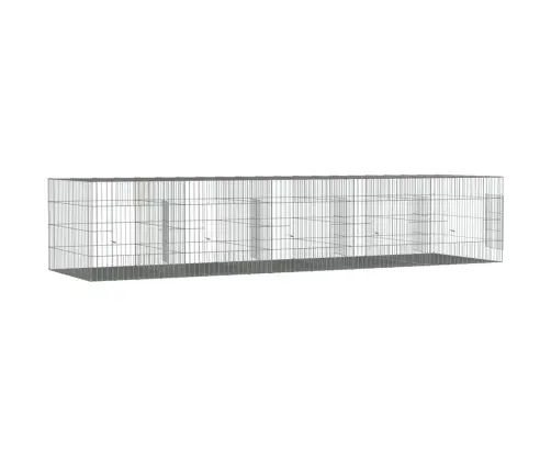 Triušių Narvas, 5 Segmentai, 273X79X54cm Galvanizuota Geležis