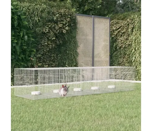 Triušių Narvas, 5 Segmentai, 273X79X54cm Galvanizuota Geležis