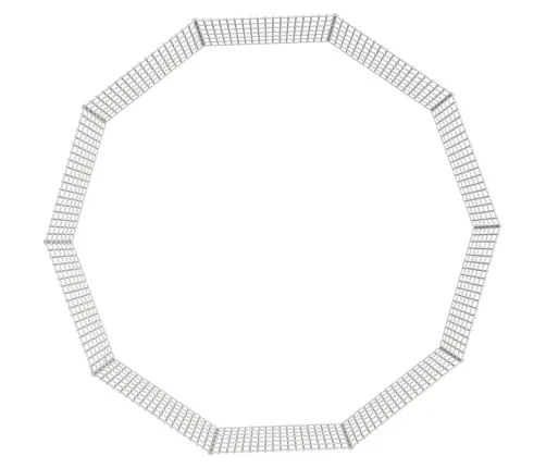 Loomade Aedik 10 Paneeli 54X60 Cm Tsingitud Raud