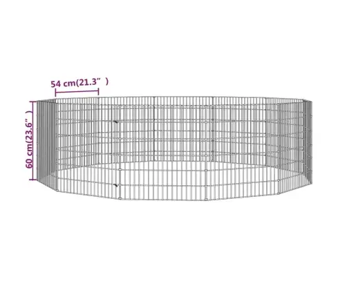 Loomade Aedik 12 Paneeli 54X60 Cm Tsingitud Raud