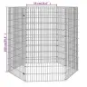 Loomade Aedik 6 Paneeli 54X100 Cm Tsingitud Raud