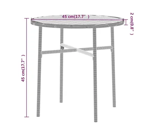 3-Daļīgs Dārza Mēbeļu Komplekts, Pe Rotangpalma, Melns Vidaxl
