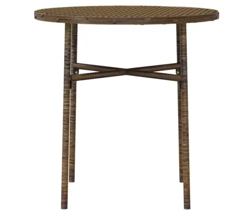 3-Daļīgs Dārza Mēbeļu Komplekts, Pe Rotangpalma, Brūni Vidaxl