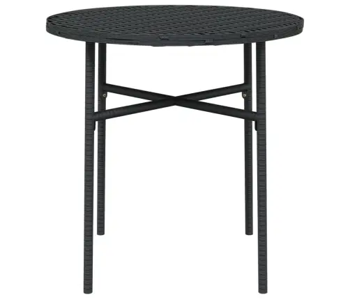 Sodo Valgomojo Baldų Komplektas, 3 Dalių, Juodas, Poliratanas