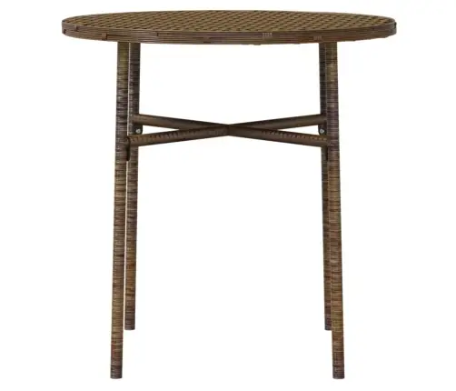 3-Daļīgs Dārza Mēbeļu Komplekts, Brūna Pe Rotangpalma Vidaxl