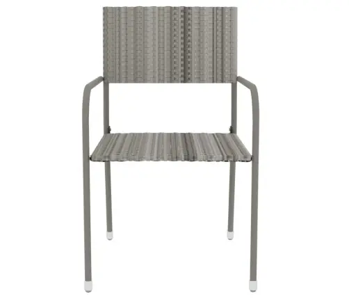 3-Daļīgs Dārza Mēbeļu Komplekts, Pelēka Pe Rotangpalma Vidaxl