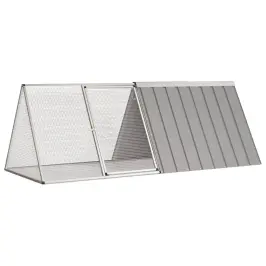 Triušių Narvas, Pilkas, 201,5X80,5X71cm Galvanizuotas Plienas