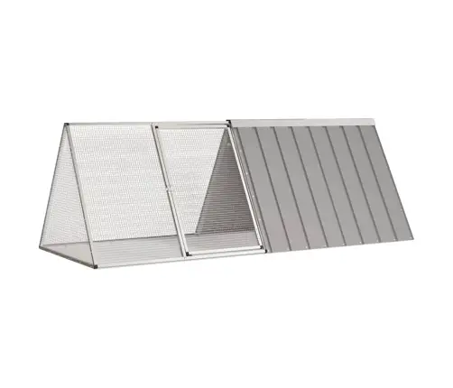 Trušu Būris, Pelēks, 201,5X80,5X71 Cm, Cinkots Tērauds Vidaxl