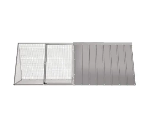 Trušu Būris, Pelēks, 201,5X80,5X71 Cm, Cinkots Tērauds Vidaxl