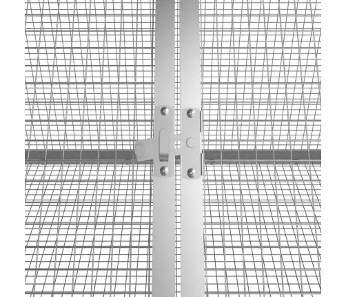 Trušu Būris, Pelēks, 201,5X80,5X71 Cm, Cinkots Tērauds Vidaxl