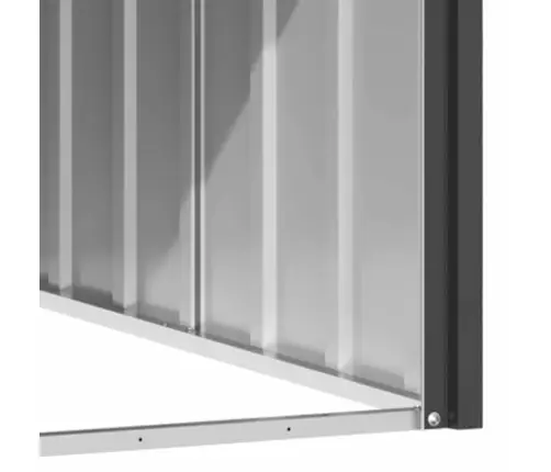 Suņu Būda, Pelēka, 116,5X153X81,5 Cm, Cinkots Tērauds Vidaxl